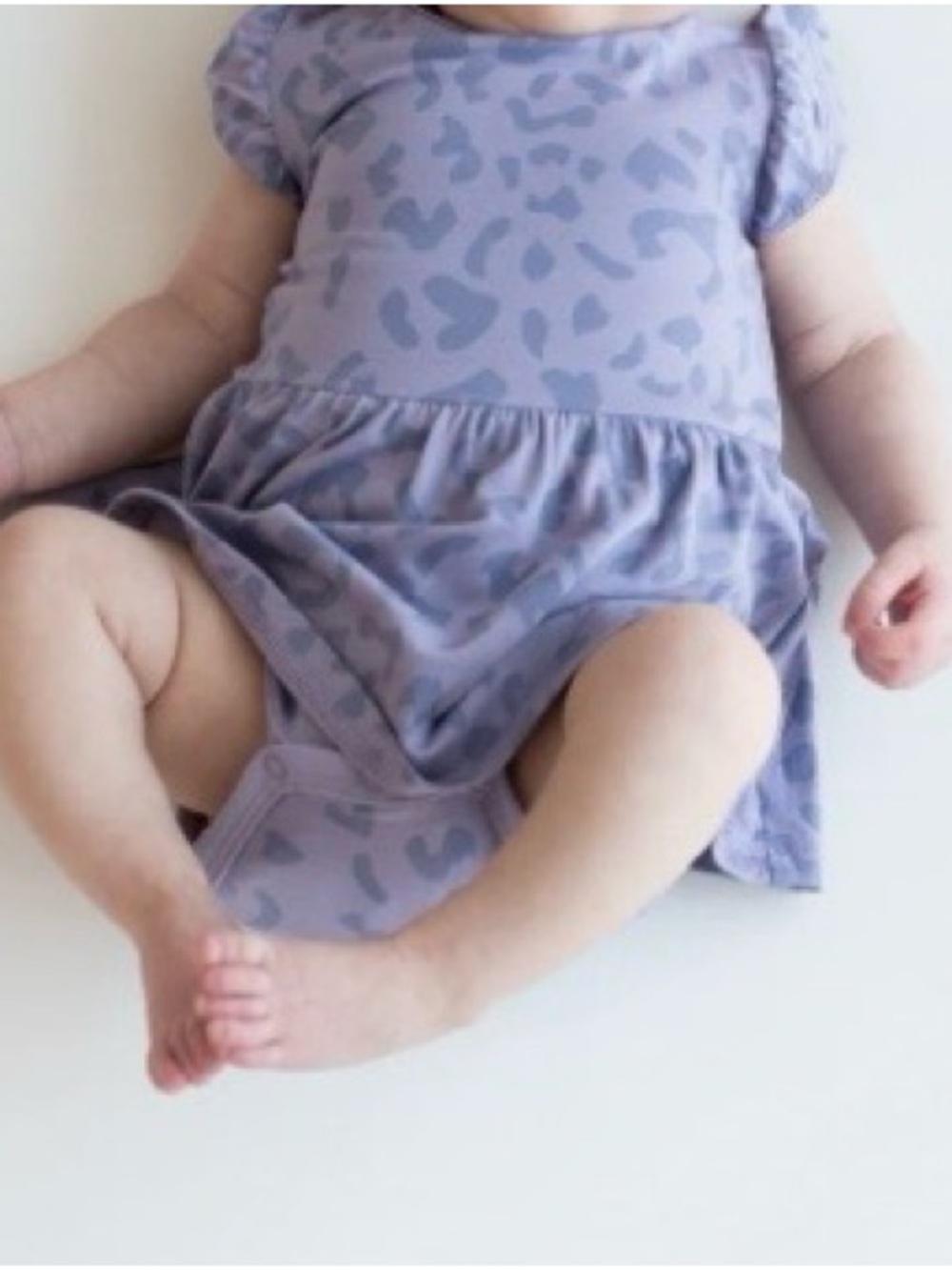 Kyte Baby Twirl Dress Taro Leopard